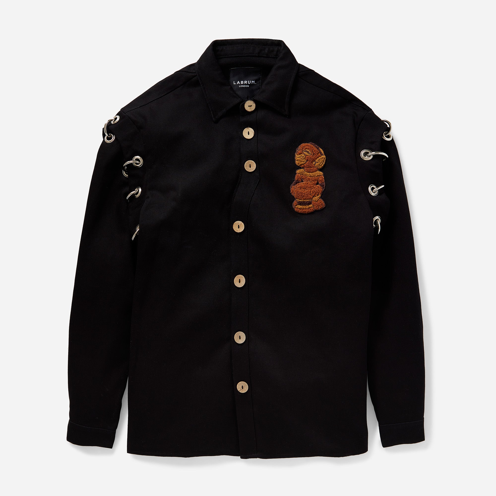 Black Nomoli Eyelet Shirt