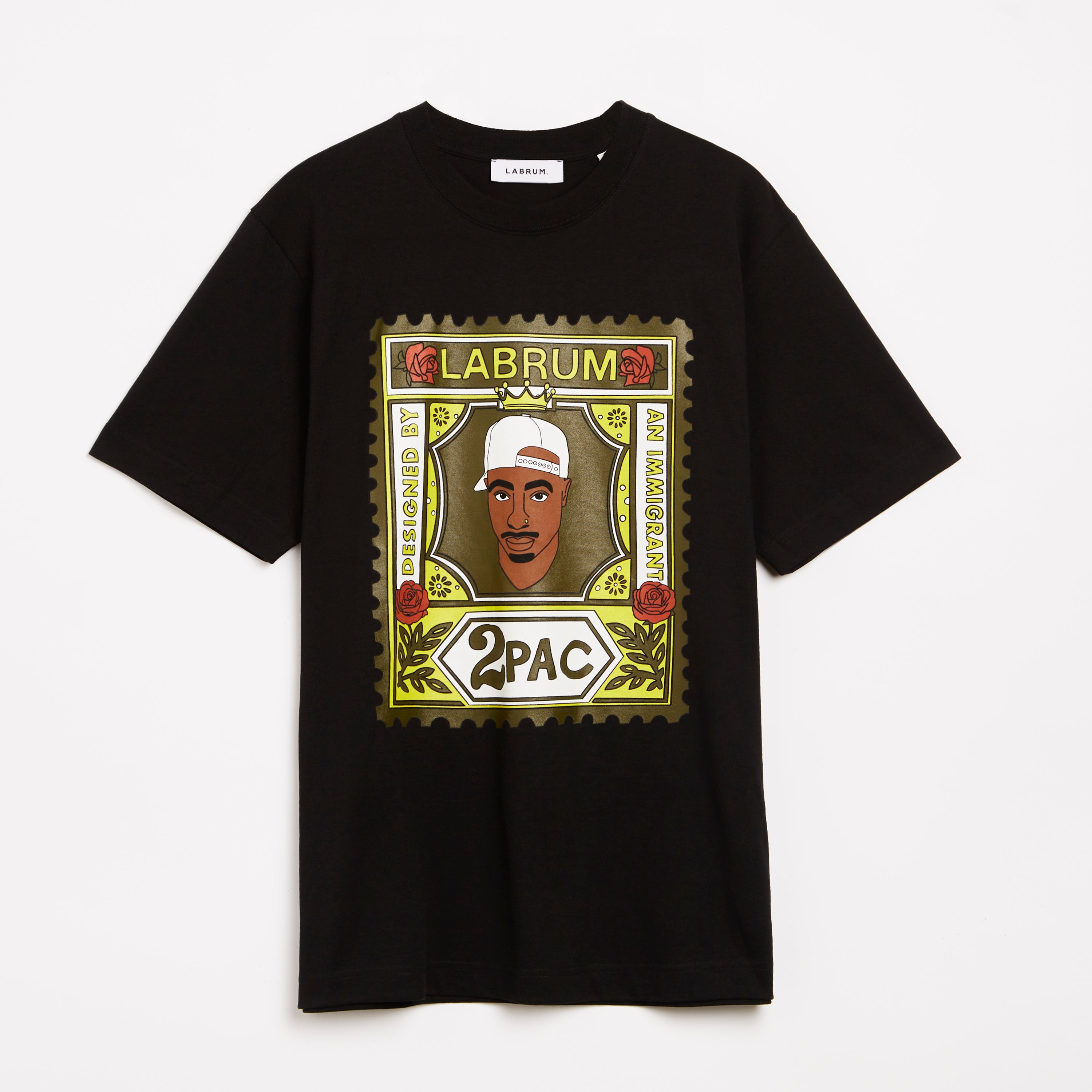 LABRUM X TUPAC Black Stamp T-Shirt