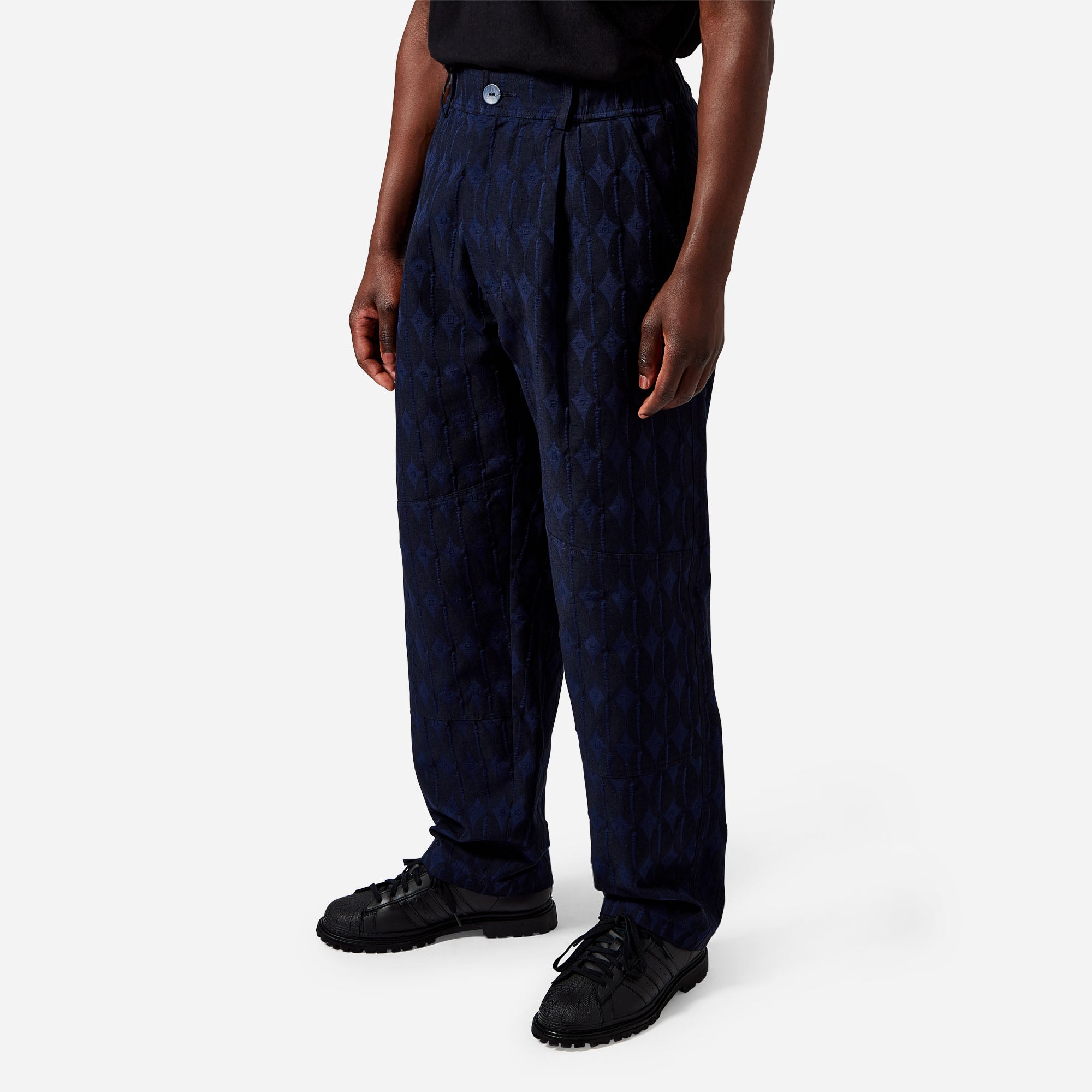 Navy LABRUM Monogram Cargo Trouser