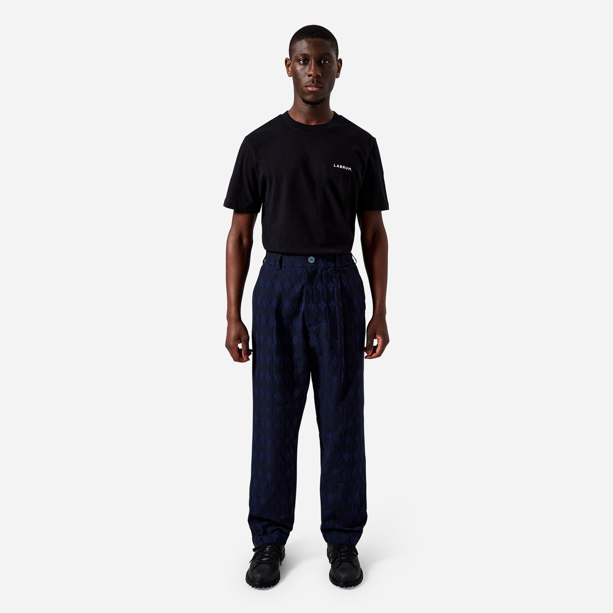 Navy LABRUM Monogram Cargo Trouser