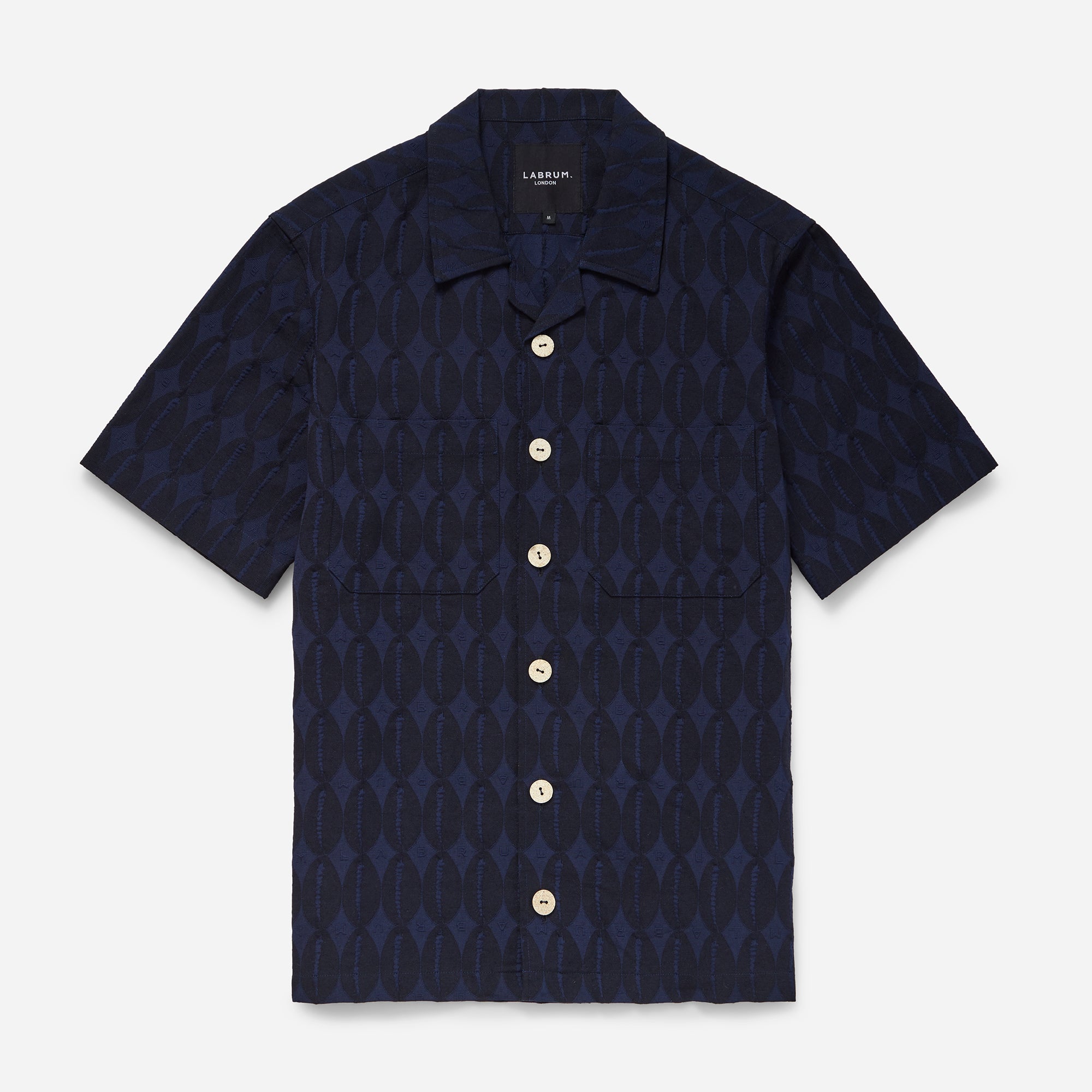 Blue Black Textured Safari Shirt