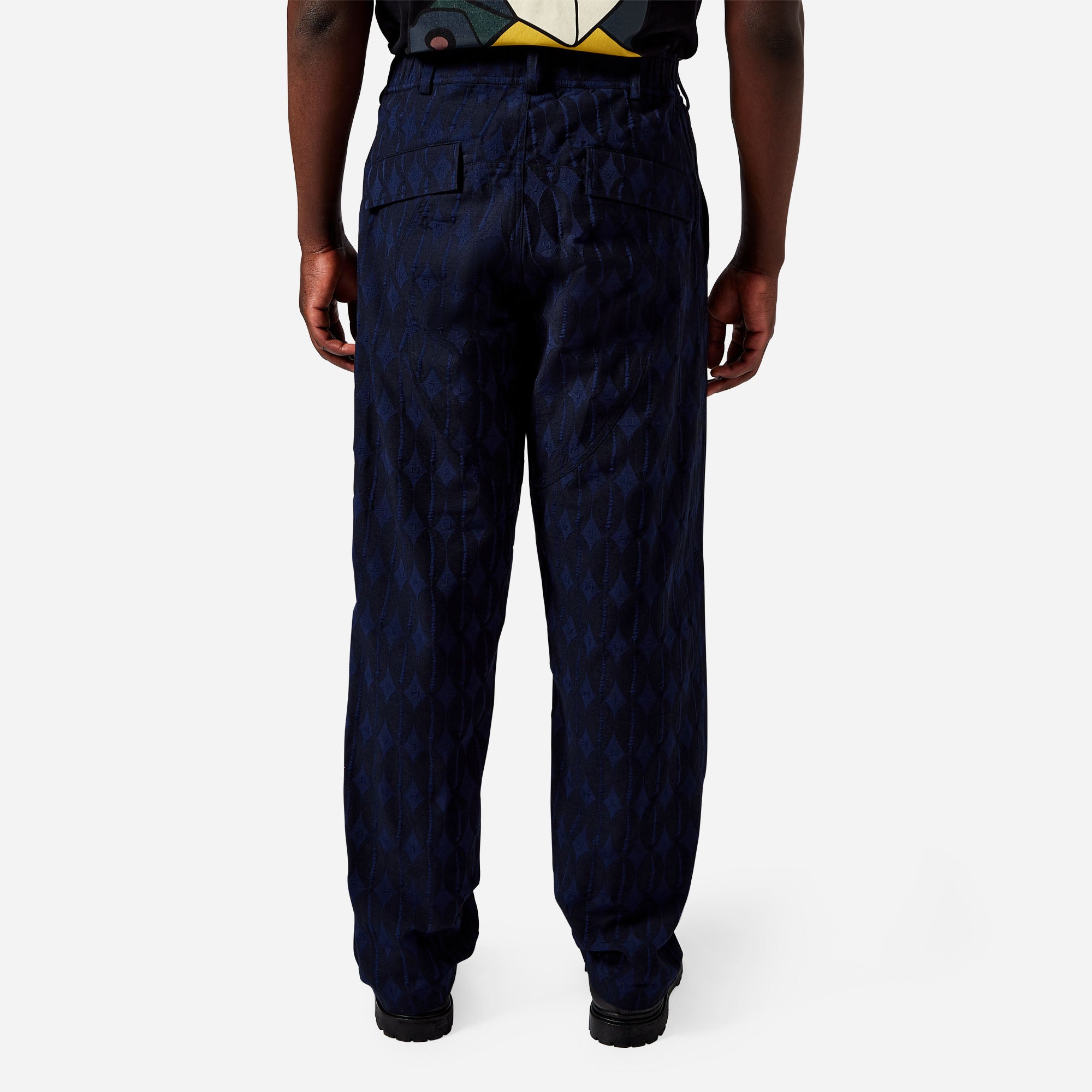 Navy LABRUM Monogram Cargo Trouser