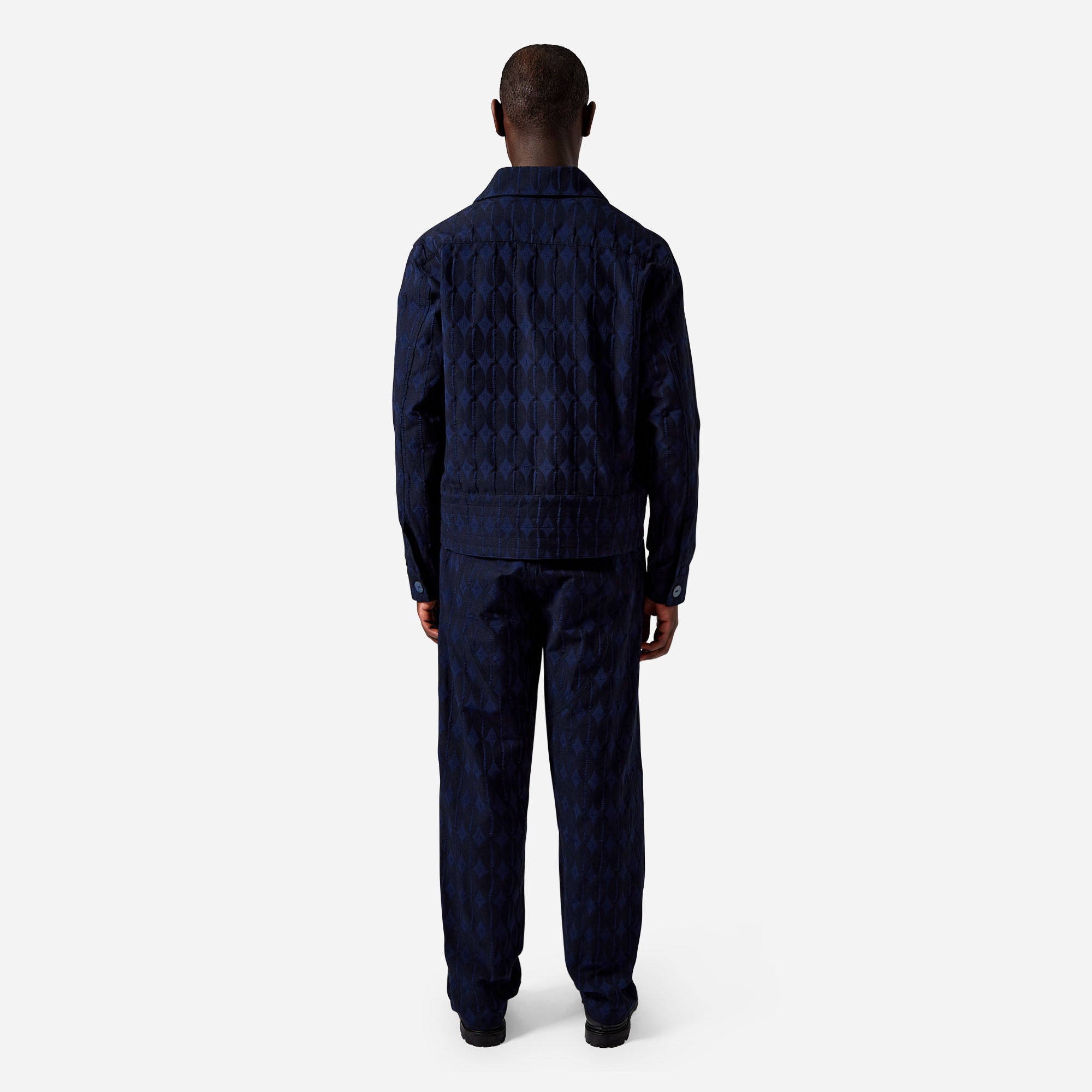Navy LABRUM Monogram Cargo Trouser