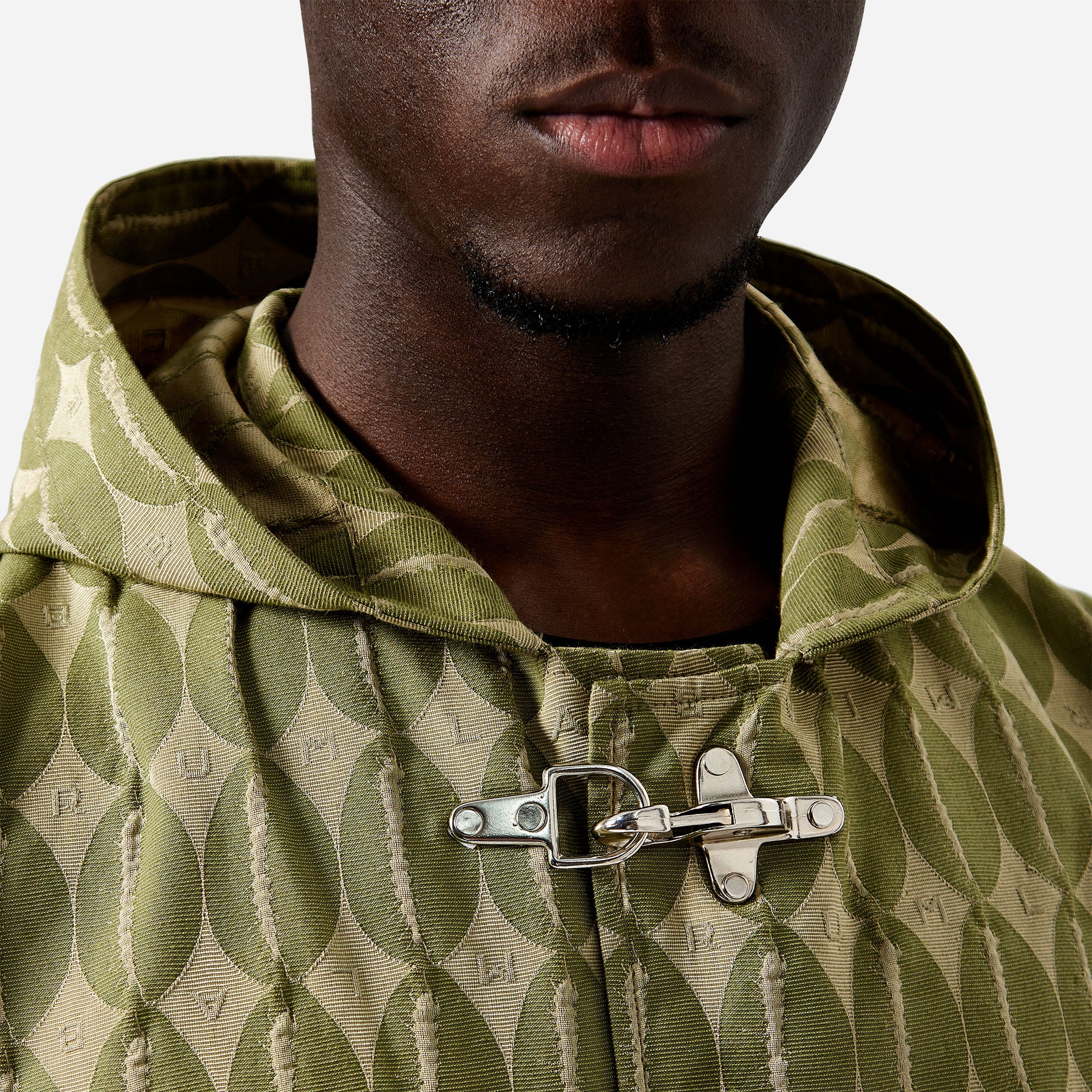 Sage LABRUM Monogram Jacquard Cotton Tree Jacket