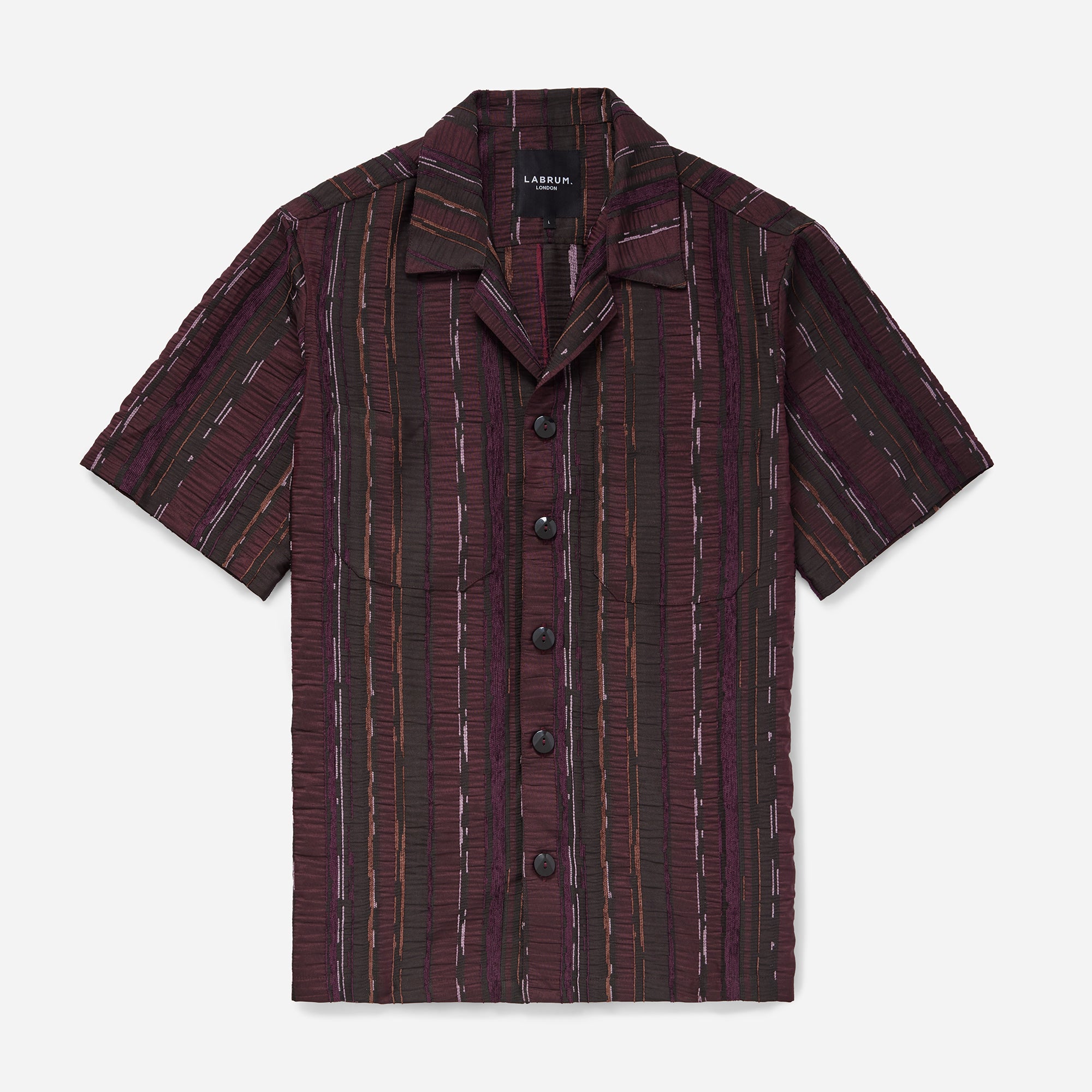 Purple Textured Safari Shirt