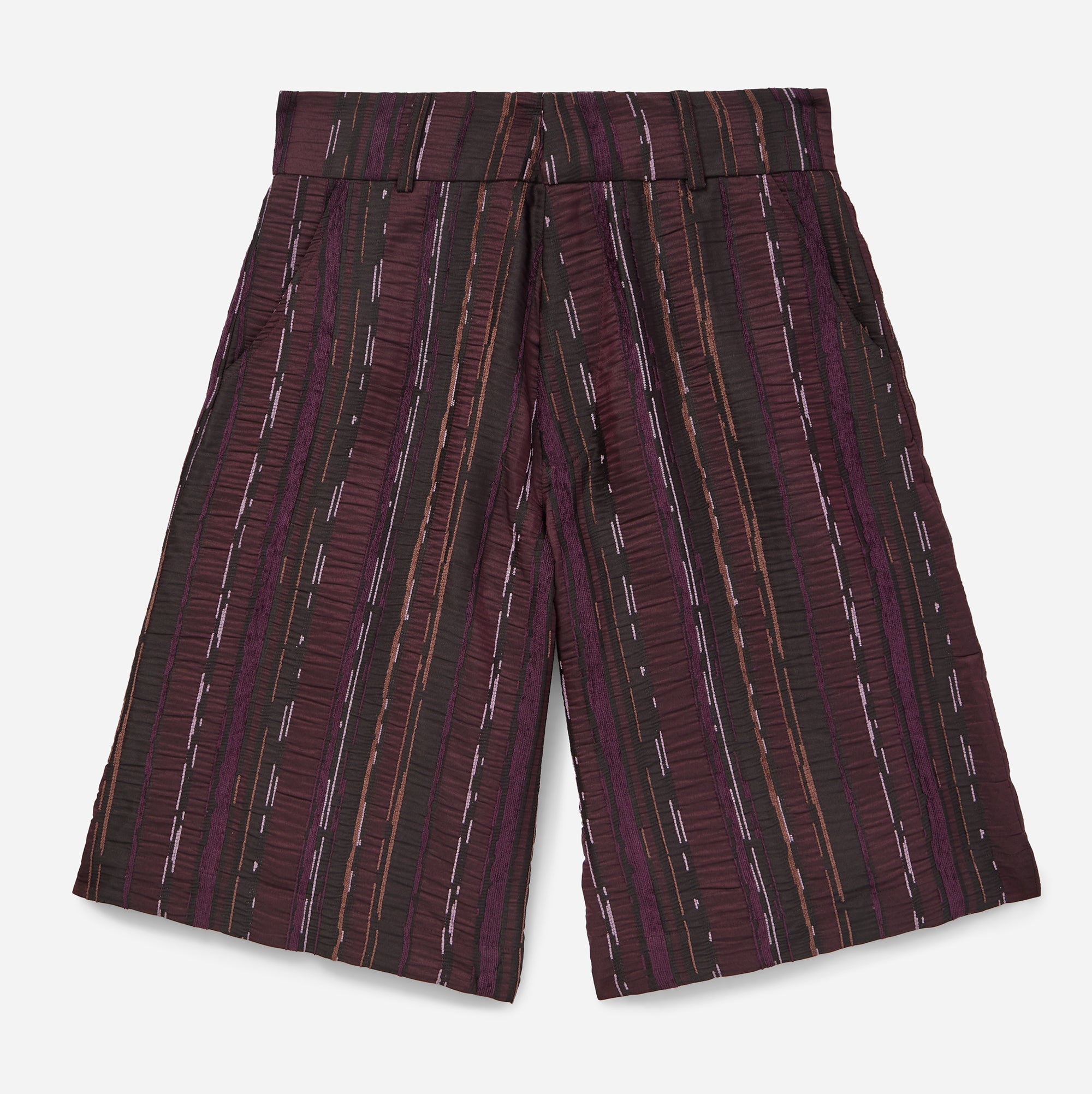 Purple Textured Safari Culottes