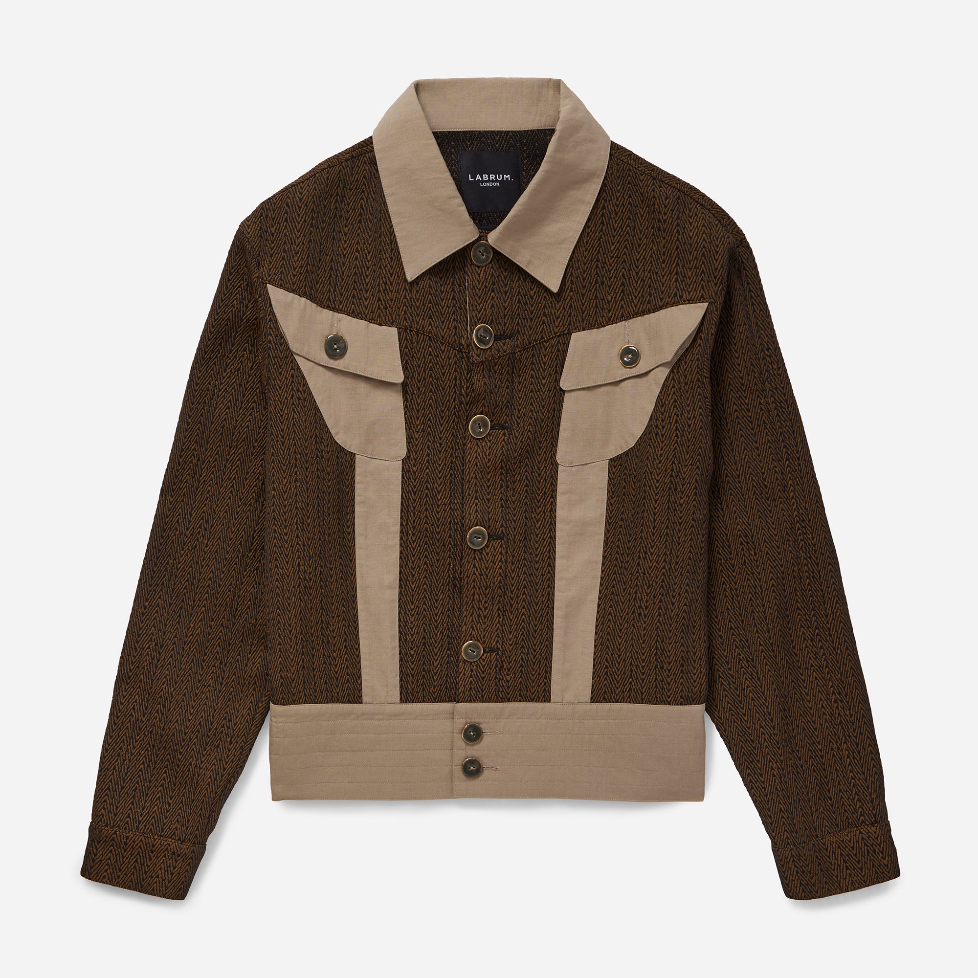 Bronze Jacquard Two Tone Work Jacket