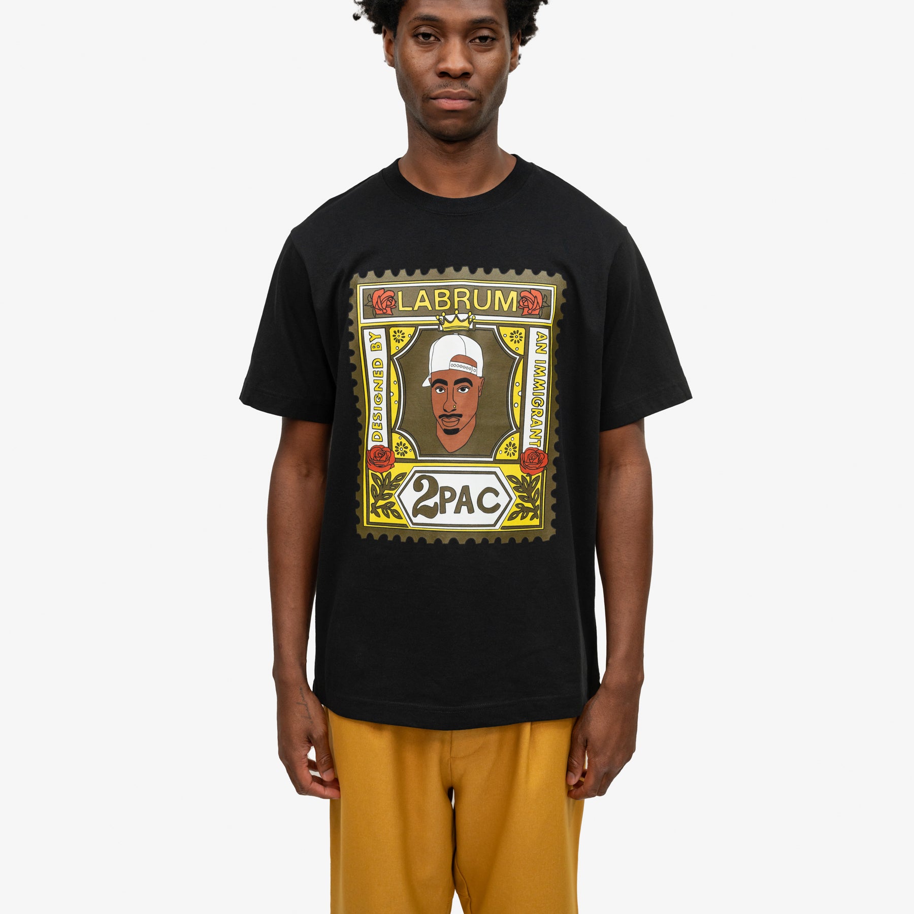 LABRUM X TUPAC Black Stamp T-Shirt