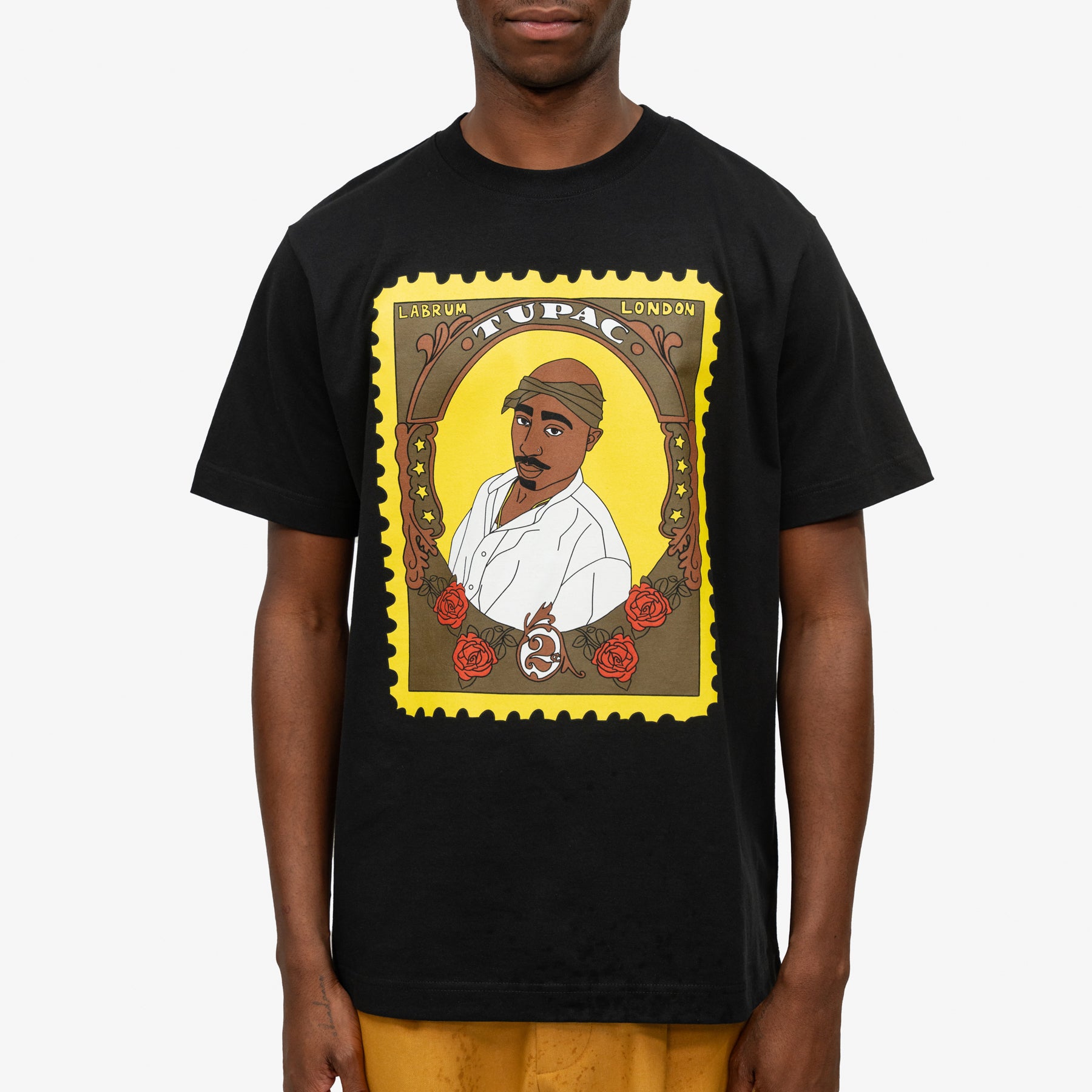 LABRUM X TUPAC Black Stamp T-Shirt