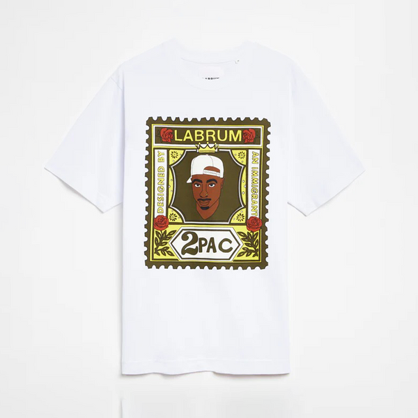 LABRUM X TUPAC White Stamp T-Shirt