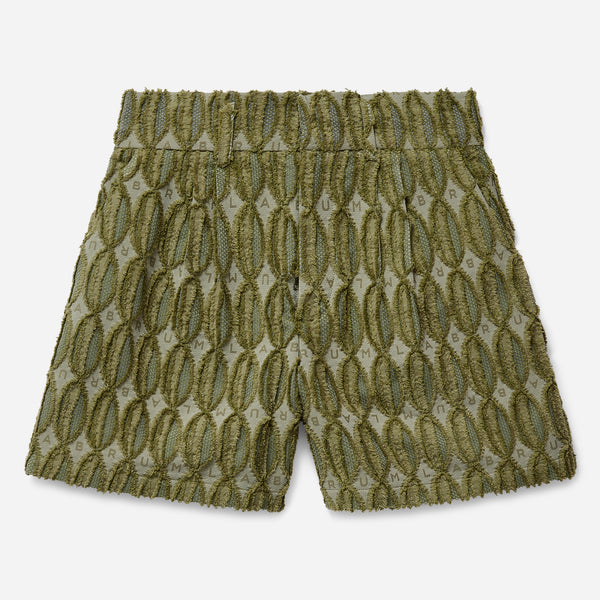 Green LABRUM Monogram Shorts