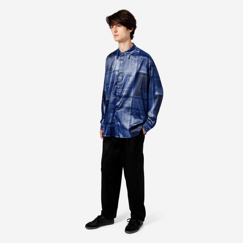 Blue Nomoli Odyssey Passport Print Shirt