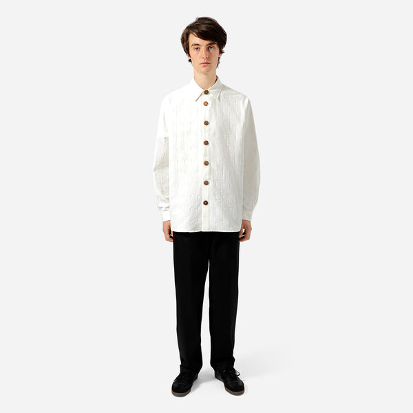 White Jacquard LABRUM Monogram Shirt