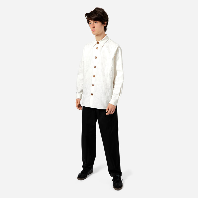 White Jacquard LABRUM Monogram Shirt