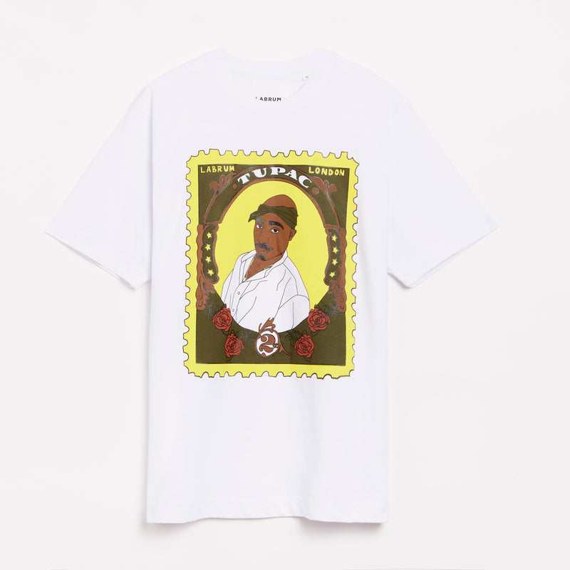 LABRUM X TUPAC White Stamp T-Shirt