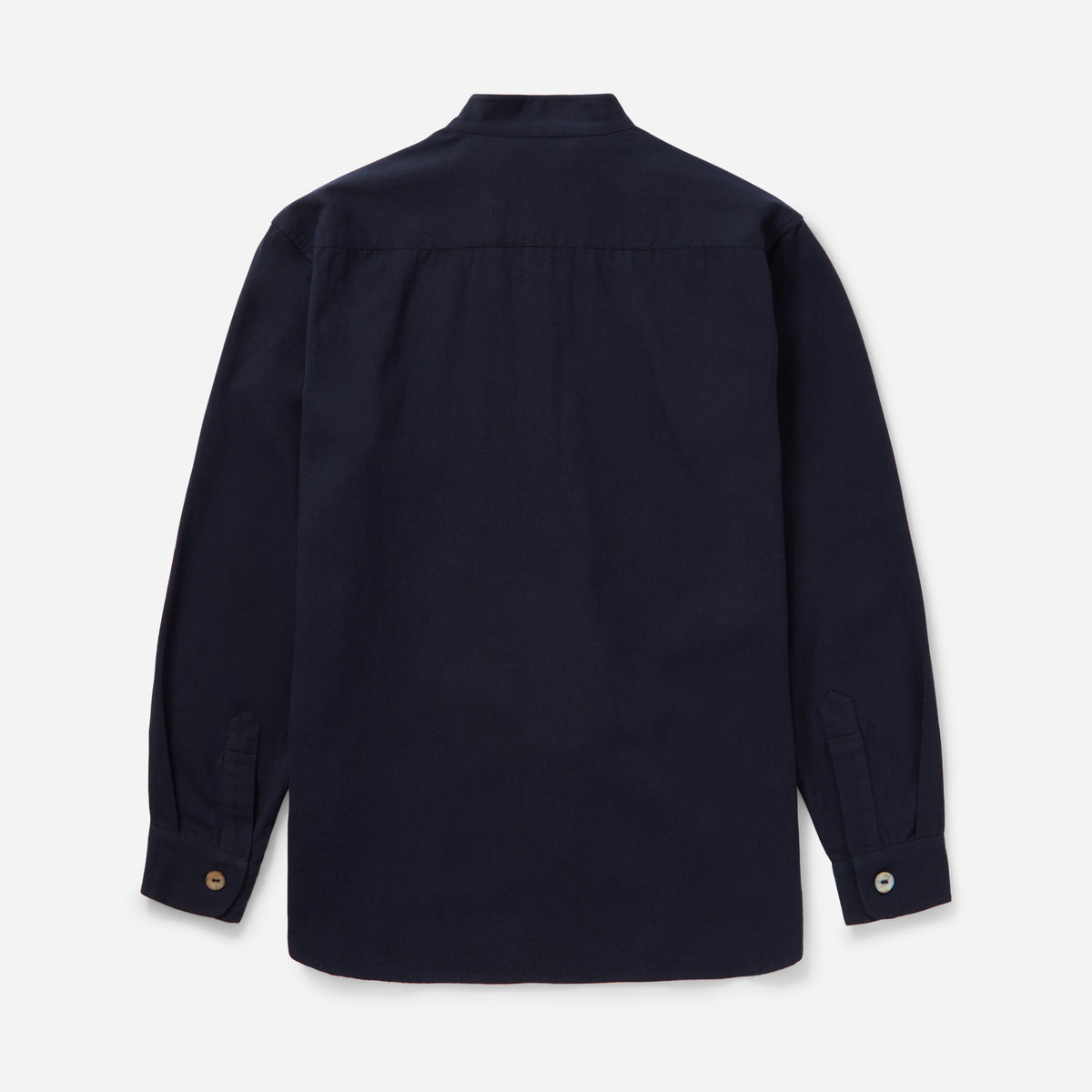 Navy Cowrie Shell Embroidered Shirt
