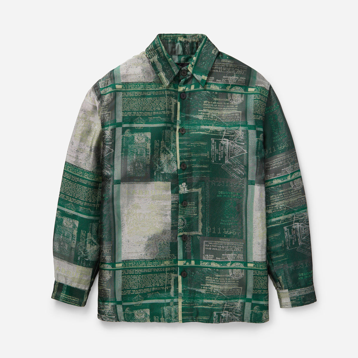 Green Woven Passport Shirt