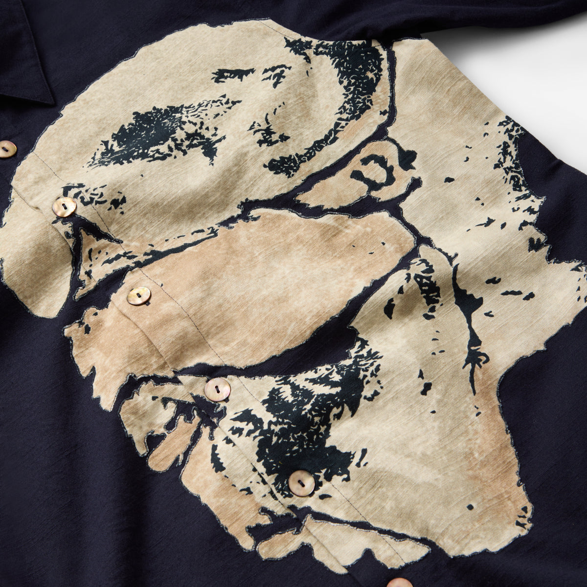 Navy Mende Mask Shirt