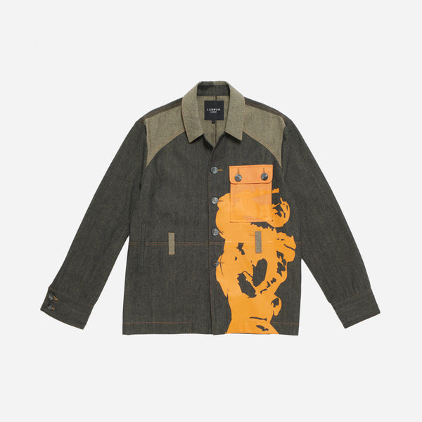 Nomoli Denim Chore Style Screen Printed Jacket