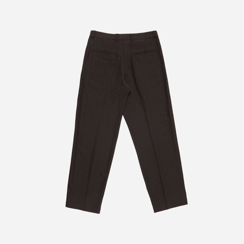 Brown Striped Tailored Trouser
