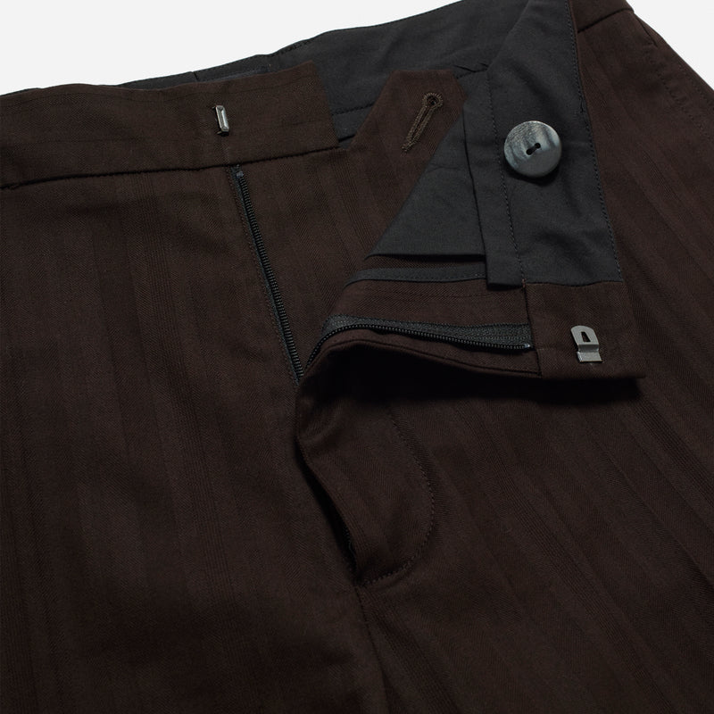 Brown Striped Tailored Trouser