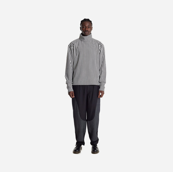 Black & White Roll Neck Striped Jumper