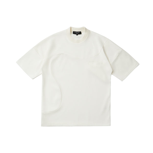 White Curved T-Shirt