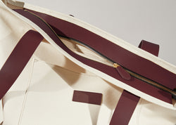 LABRUM X NOSAKHARI Canvas Tote Ecru/Wine