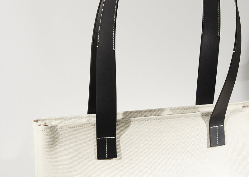 LABRUM X NOSAKHARI Canvas Tote Ecru/Black Woven